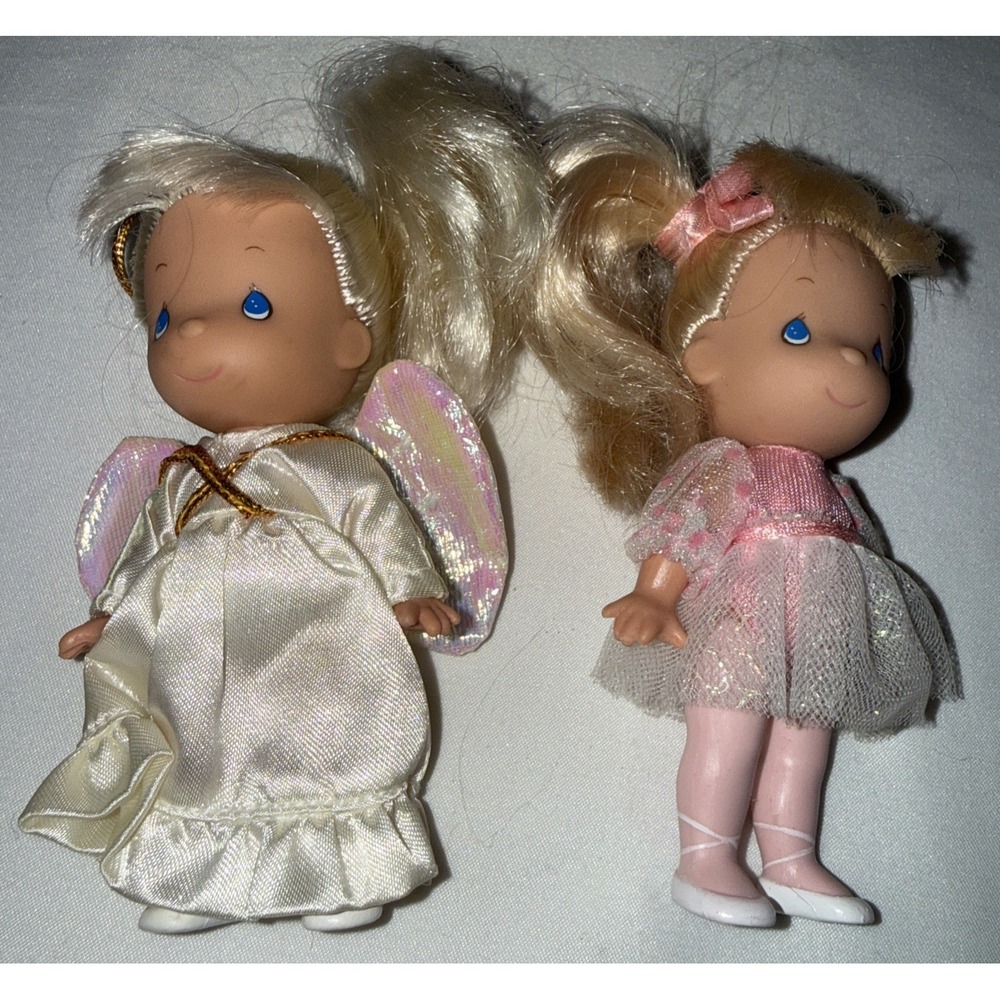 Vintage Precious Moments 1996 Adorable Angel 1996 Birthday Beauty 4" Dolls